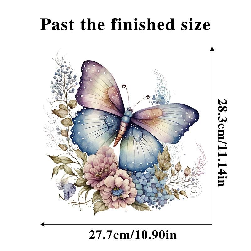 Pegatinas de Pared de Flores Mariposa Decoración de Puerta de Baño de Inodoro Mural Decoración del Hogar Papel Pintado Autoadhesivo