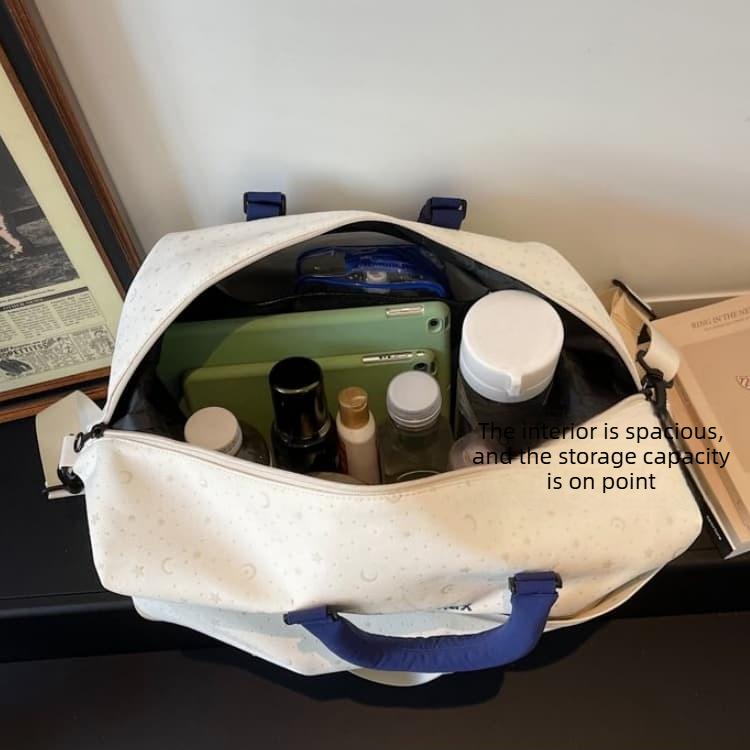 Reisetasche mit Stern- und Monddruck, große Kapazität, Damen-Fitness-Tasche