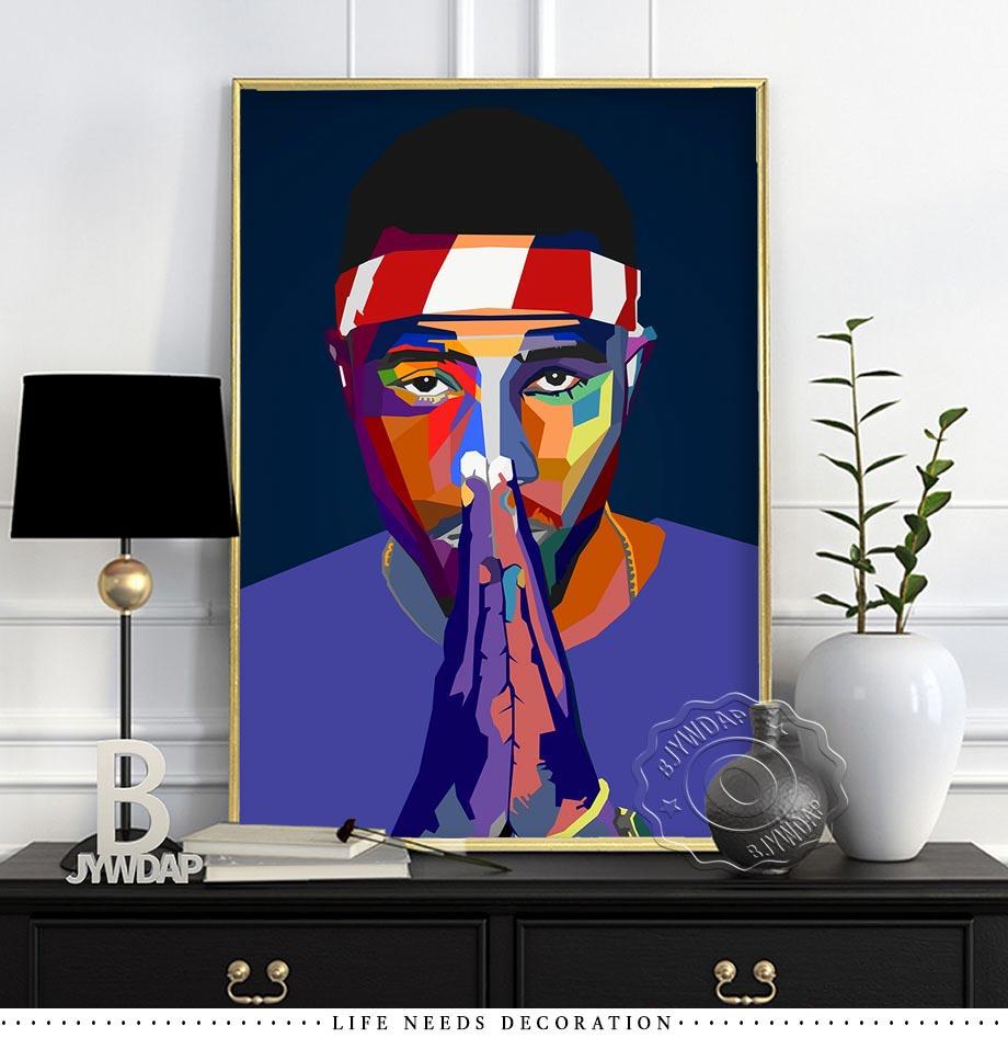 

Современная абстрактная музыка рэп-певец звезда хип-хоп рэпер постеры и принты настенное искусство настенные картины холст живопись для домашнего декора без рамки 21*30cm No Frame