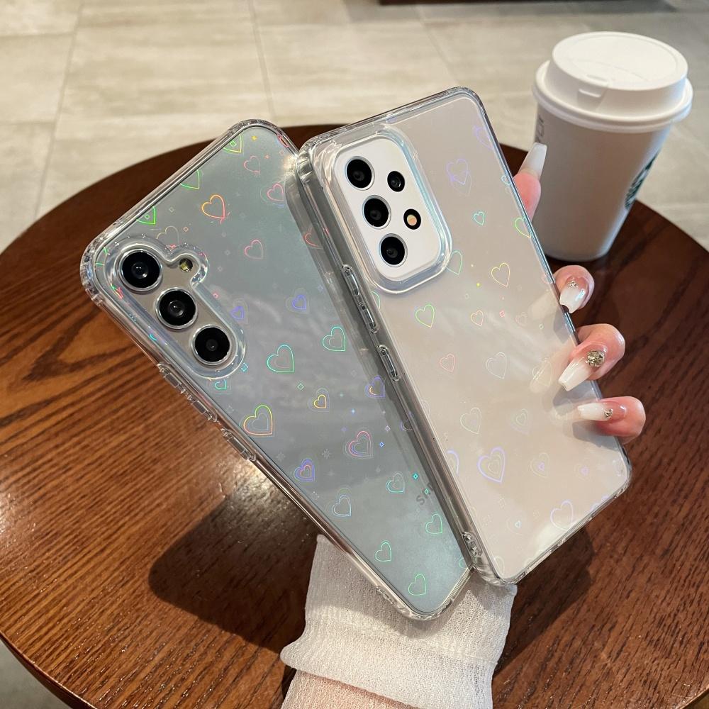 Heart-shaped Gradient Design. Cute and Fresh style.Suitable For Samsung Galaxy A56 A55 A35 A15 A25 A06 A26 Phone Case