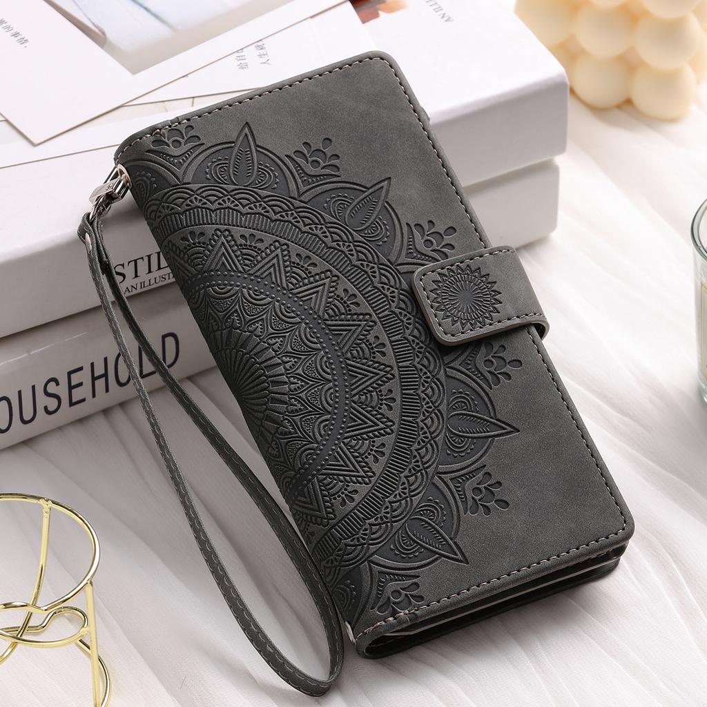 For Xiaomi Redmi Note 13 5G Phone Case Flower Pattern Leather Flip Wallet Cover