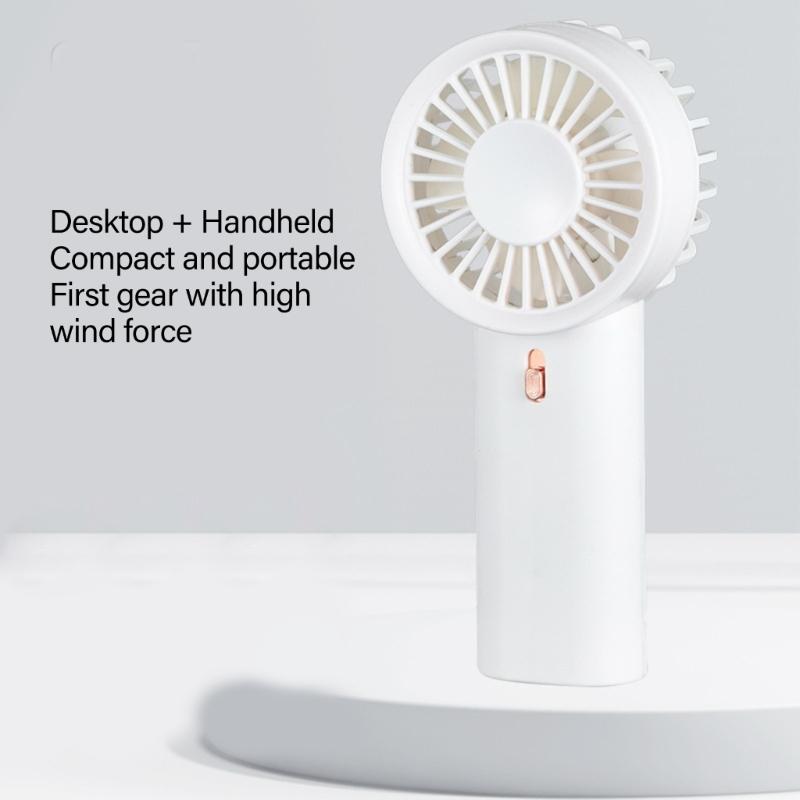 Rechargeable Mini Desk Fan Battery Operated Cooling Device For Home Office Travel Quiet Personals Airflows Tool