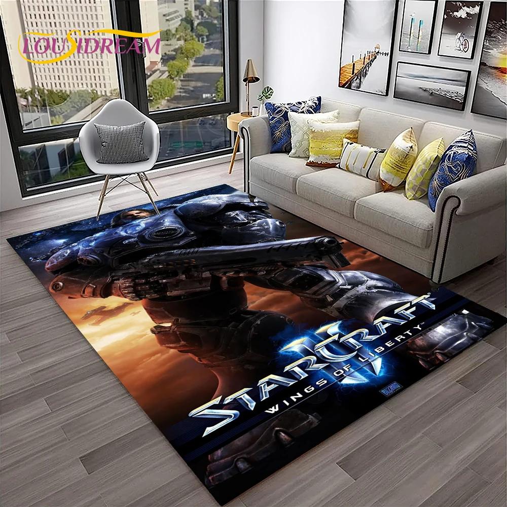 StarCraft Game Retro 3D Gamer Carpet Rug for Home Living Room Bedroom Sofa Doormat Decor,kids Play Area Rug Non-slip Floor Mat
