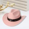 Sammenfoldelige Brede Skygge Fedora Hatte til Kvinder Mænd Retro Vestlige Cowgirl Hatte med Stjernebælte Kirke Panama Jazz Kasketter Cowboy Hatte