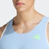 Adidas Adizero Lauf-Singlet mit Buchstaben-Logo-Print Herren Tops Blau IM4168