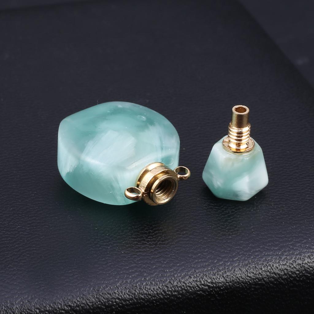 Perfume Bottle Pendant Natural Stone Amazonite Necklace Pendant For Jewelry Making Charms DIY Necklace Accessory