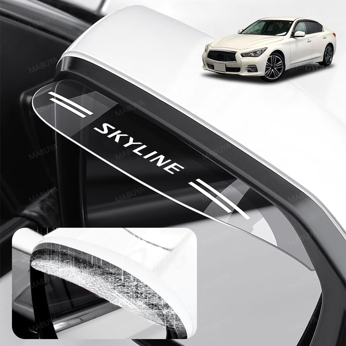 

Skyline Door Mirror Visor, Suitable for Skyline V37 Series, V36 skyline