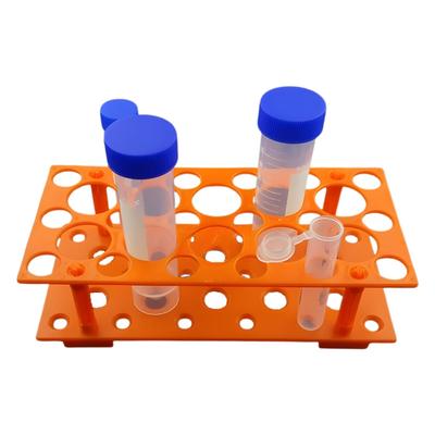 NYANDELMO ND-0001-R04 Plastic Orange Test Tube Rack, Test Tube Holder, Centrifuge Tube Rack