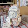 Spring New Student Backpack With Color Block Design And Nylon Material For School Use
