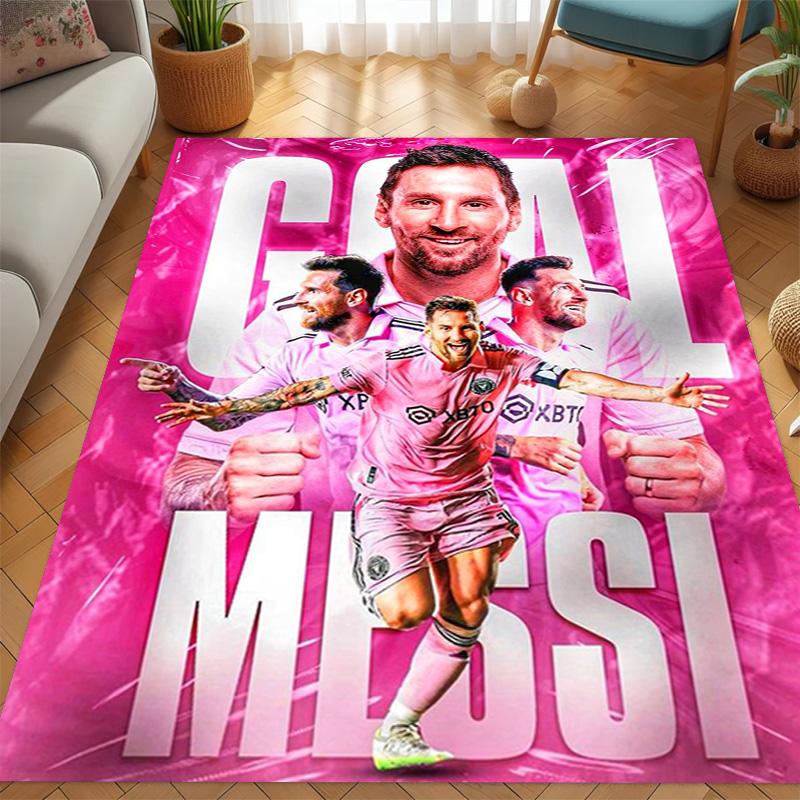 Ziel Messi: Triumph Rosa Teppich Fußmatte Druck Schutzpolster Kunst Badezimmerteppich