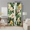 Set Of 2 Versatile Polyester Transparent Curtains Home Decoration Removable Green Leaf Use Bedrooms Living Rooms Curtain Ideal For Room