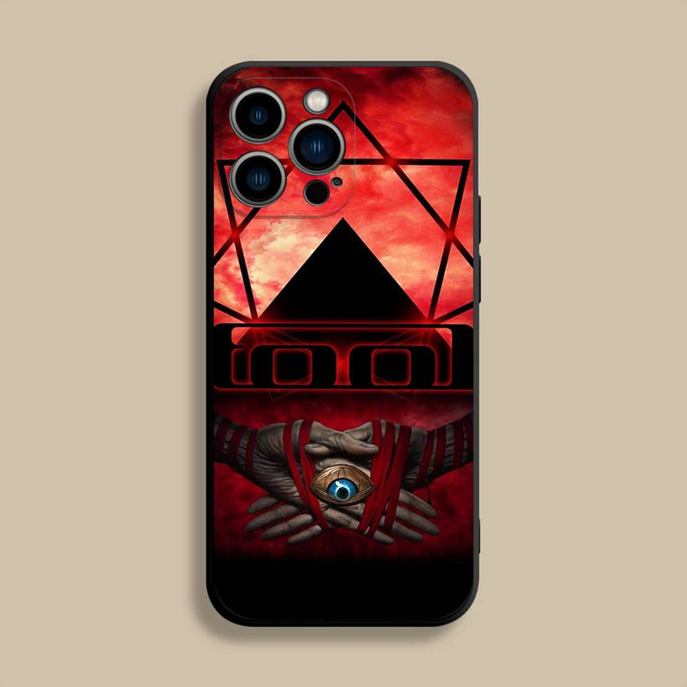 Music T-Tool-l Band Rock Phone Case For iPhone 17,16,15,14,13,12,Pro,Max,Plus,E,SE4,Air,Mini Black Soft Cover