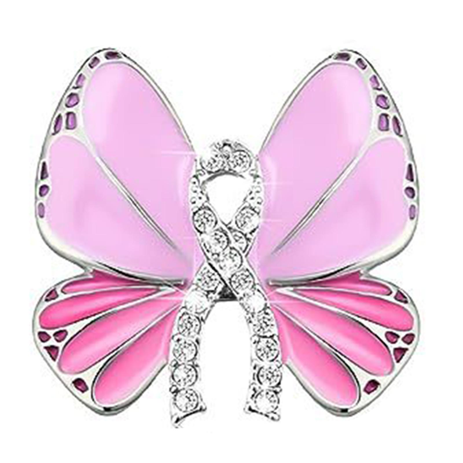 

Pink Ribbon Brooch Pins Hope Ribbon Lapel Official Breast Cancers Awareness Lapel Pin for Charity Public Social Event 1pc рожевий