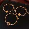 18k Gold-Plated Flower Gourd Bracelet: Chic Chinese Style, Versatile Fashion Bangle, Elegant Women's Hand Jewelry
