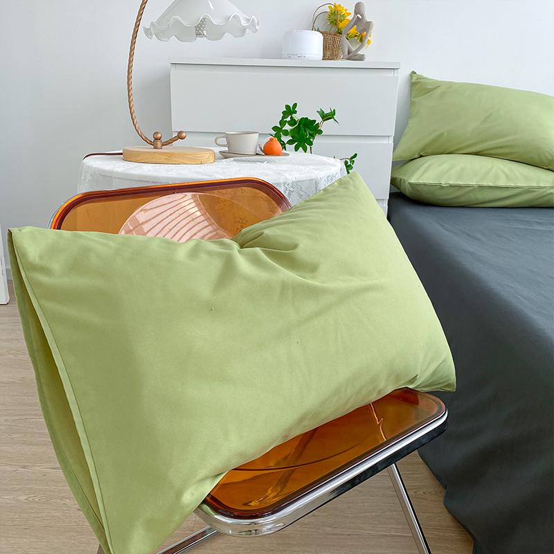 Japanese Style Solid Color Pillowcase - Single or Pair Pack, 48*74 cm