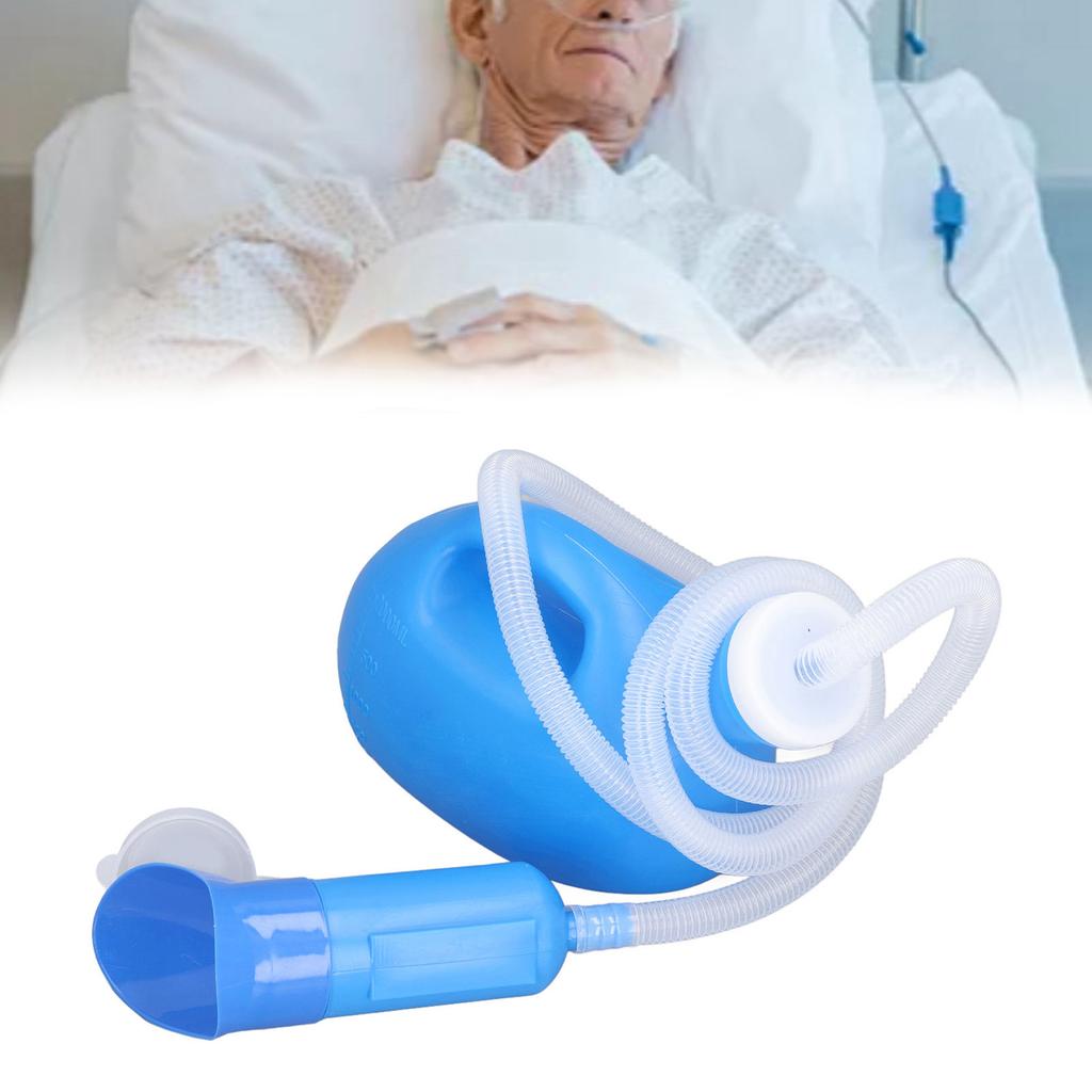 Boccetta per Urina da Uomo 2000ml Ergonomica Ampia Apertura Plastica Resistente Grande Boccetta per Pipì con Tubo per Casa Viaggio Ospedale