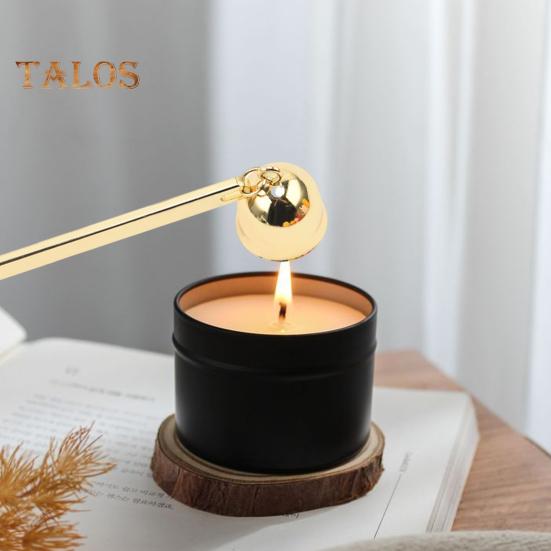 Zvonový zhášeč svíček s dlouhou rukojetí Leštěná nerezová čajová svíčka Čajová svíčka Knot Flame Snuffer Zátka svíčky Příslušenství ke svíčkám