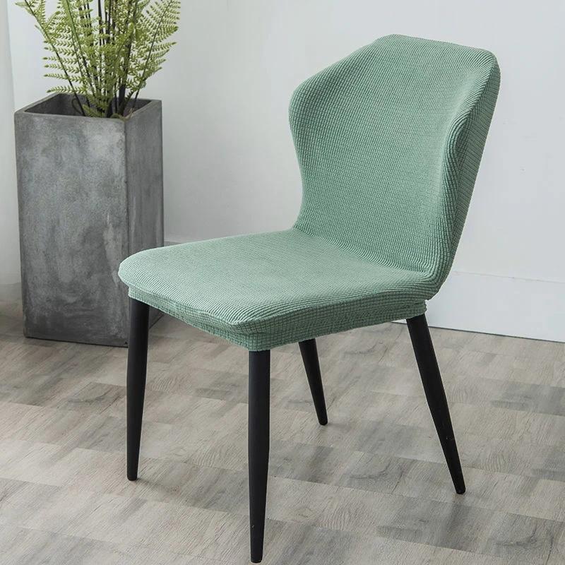 Nordic Polar Fleece Chair Cover Butterfly Cured Dining Chair Slipcovers Stretch Spandex Seat Covers for Living Room Kitchen Home