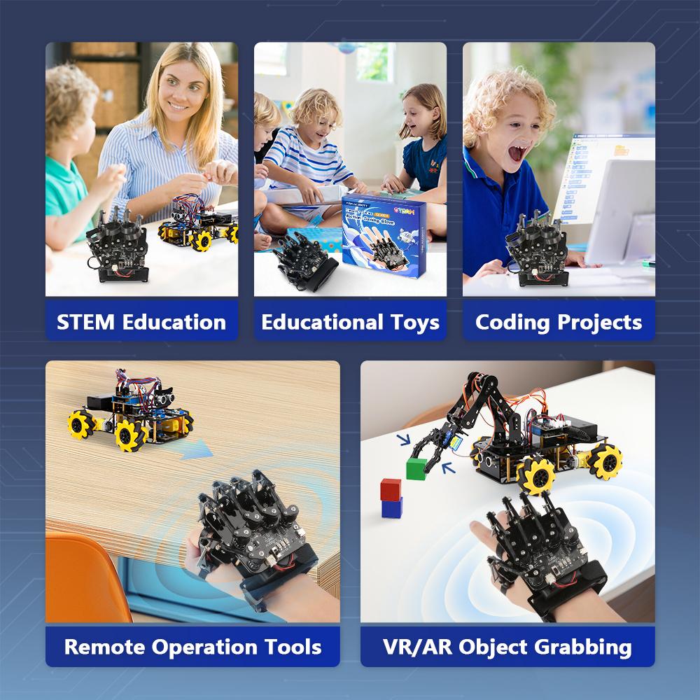 ACEBOTT Sensing Gloves Gesture Control Smart Car Motion-Sening Glove Robot Car kit for Arduino Kit