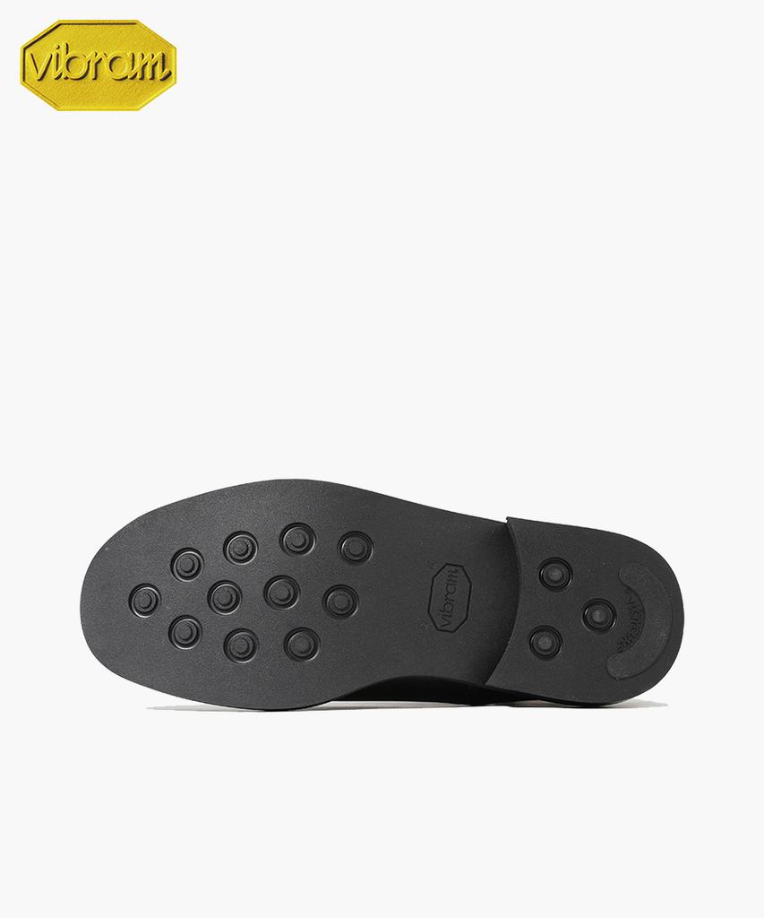 Firenze Atelier [Vibram] Minimal Line Oil Pull-Up Hidden Zipper Zip-Up Boots 9800 [Matt Black]