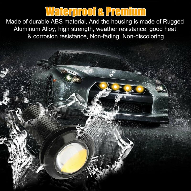 4 Pcs Led Front Grille Marker Lights 300lm 3w Amber Color Lamp Compatible For Chevrolet Colorado