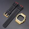 Replacement Transparent Resin Strap+PC Bezel for Small Cube Gold Bricks For  Casio G-Shock GMW-B5000 Watch Band