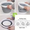 10L Foot Soaking Bucket Thicken Outdoor Fishing Bucket Collapsible Wash Basin  Songkran Festival