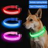 Adjustable LED Glowing Dog Neck Ring Nylon Material Night Safety Buckle Chain Small Dog