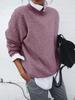 Pull-over tricoté à manches longues pour femme automne et hiver 2025