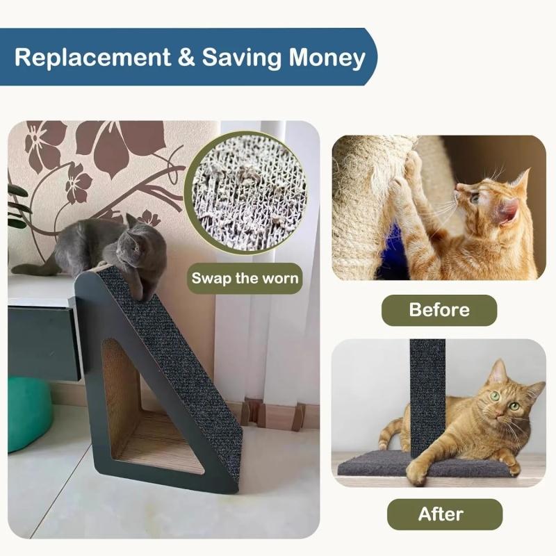 Self-Adhesive Trimmable Cat Scratching Mat Wall Corner Cat Carpet DIY Scratch Pad Furniture Protector Cat Scratching Post