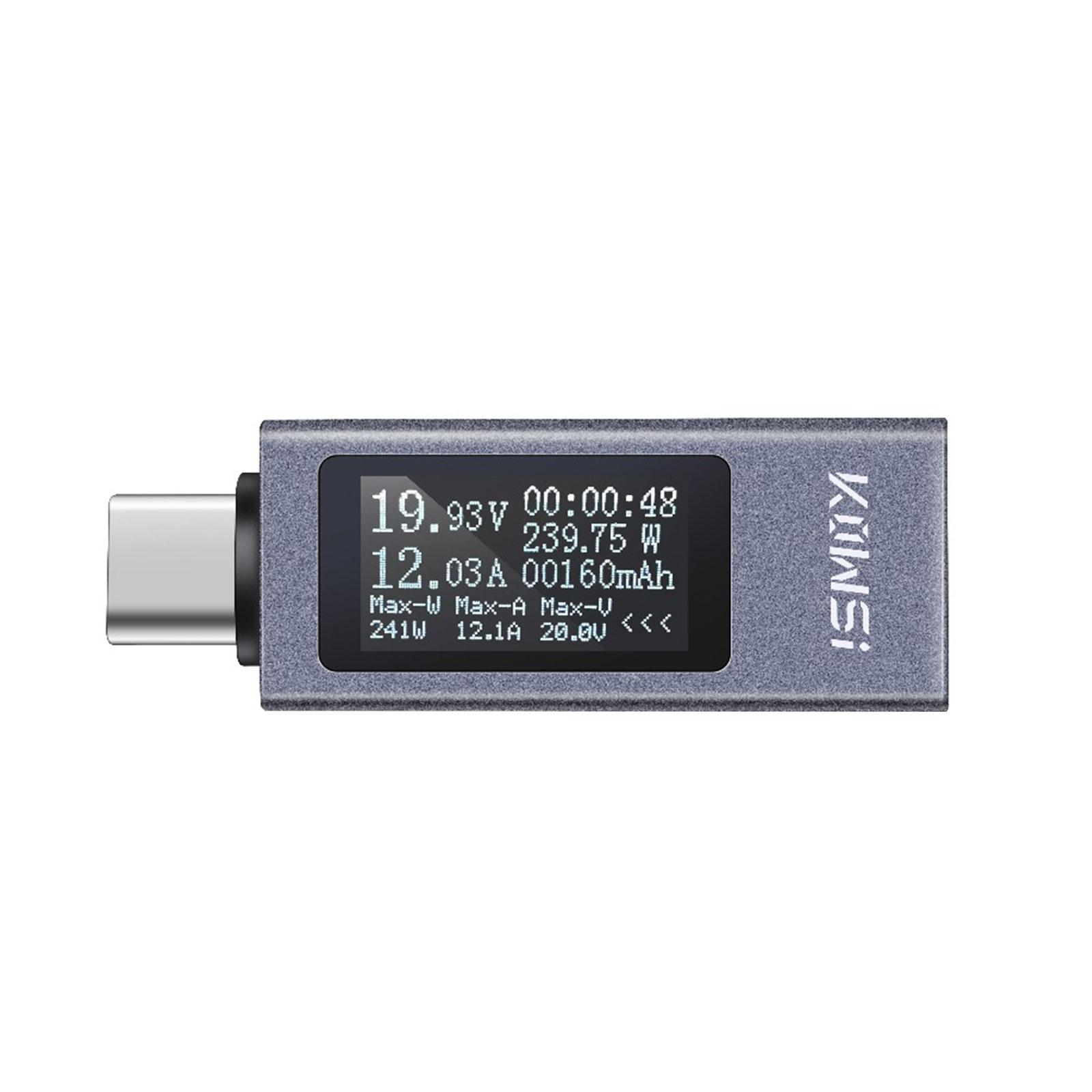 

KOWSI USB C Метр Тестер напруги Тестер USB Checker USB Детектор зарядки мобільного телефону USB C Вольтметр Амперметр Детектор