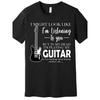 Men'S Guitar Enthusiast T-Shirt Casual Crew Neck with Humorous Guitar Playing Quote and Graphic, Regular Fit, Comfortable Fit for Adult Music Lovers