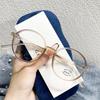 Fashion Brand Design Retro Round Cat Eye Metal Girls Frame Photochromic Anti Blue Ray Computer Women Reading Glasses Degrees 0+6