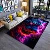 Neon Glowing Tiger Print Carpet, Vibrant Animal Design Home Decor Suitable for Use As an Anti-slip for Living Room Bedroom Sofas