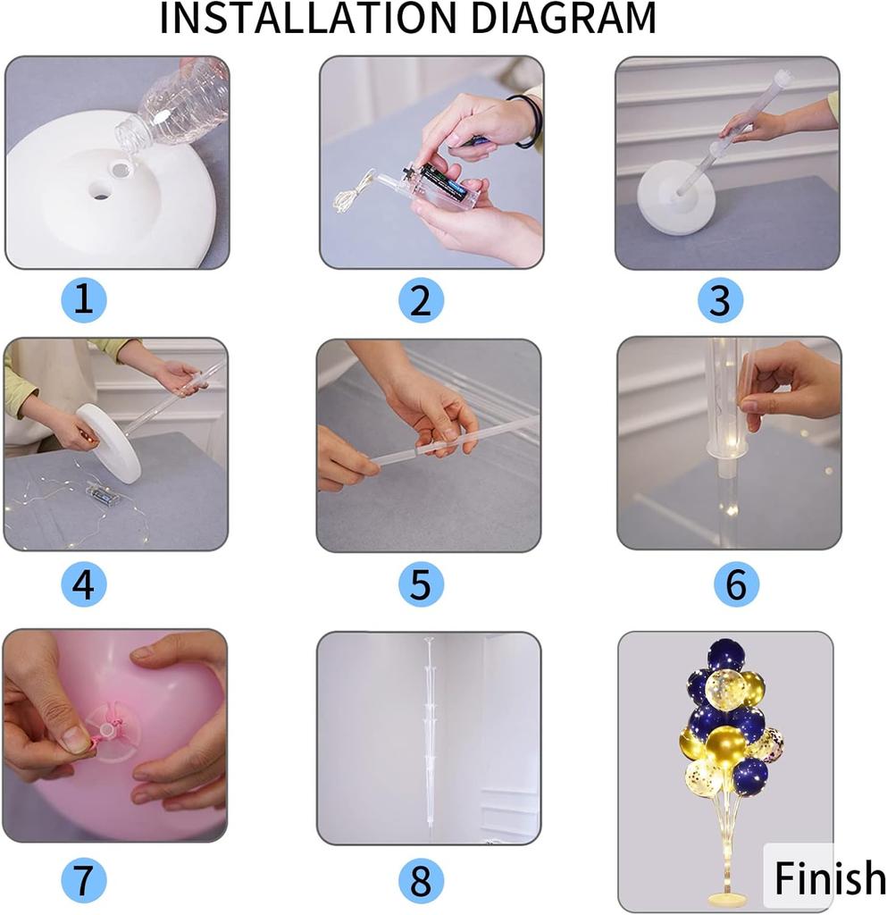 Romantic LED Balloon Tree Centerpiece Wedding Aisle Decor with Lights Valentines Day Birthday Party Decorations