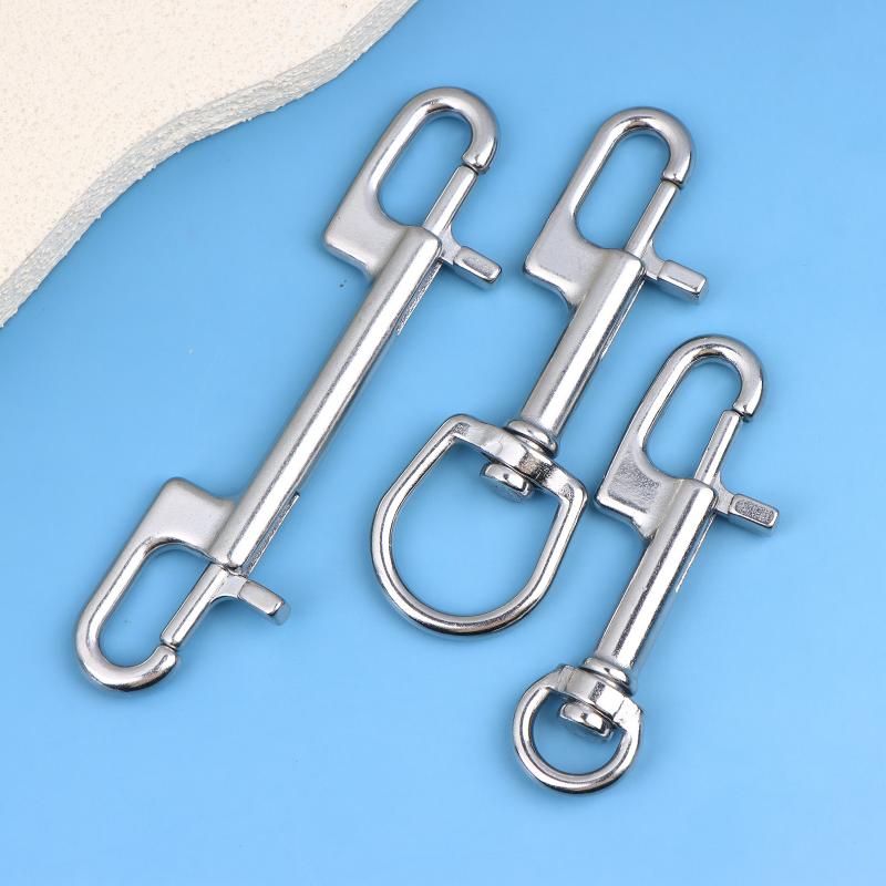 Dual Head Marine Diving D Ring Snap Hooks With Swivel Bolt Snap Hook Clip 316 Stainless Steel Oval Swivel Spring Snap Hook