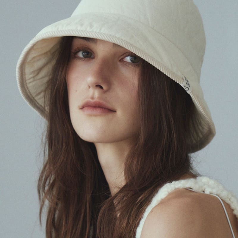 

Marchen Паддинговая веревочная панама-ведро_2 цвета ivory