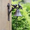 Sonnette d'ornement de jardin en fer forgé rétro européen pour oiseaux