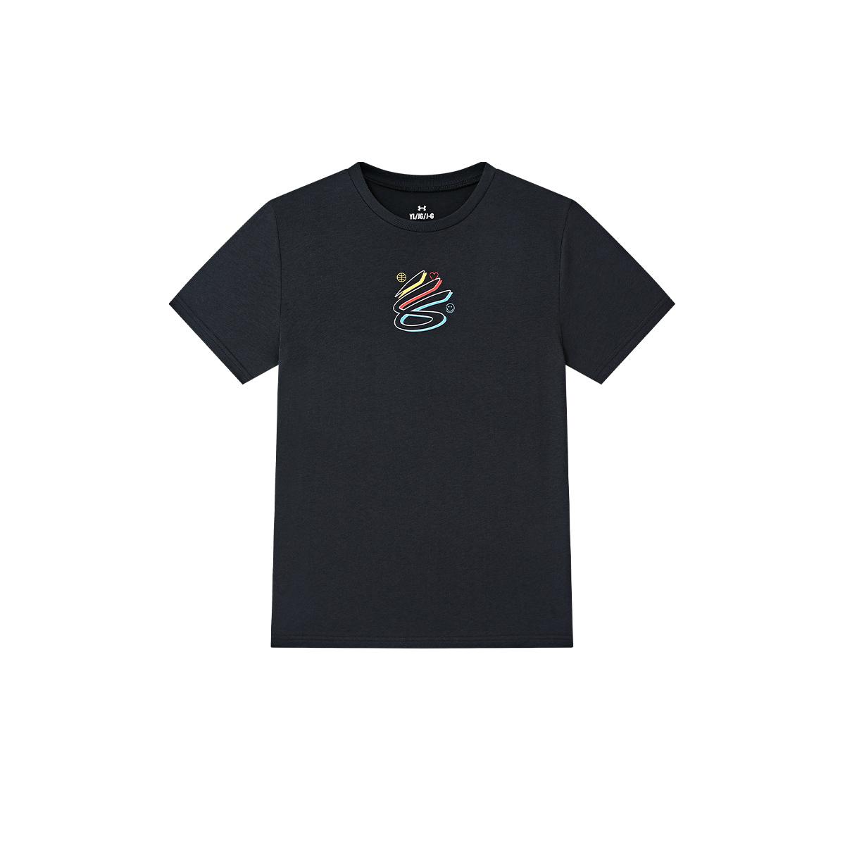 Under Armour T Shirt Black Kids 1383858 160
