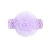 Chiffon Flower & Lace Elastic Baby Headband - 8 Colors