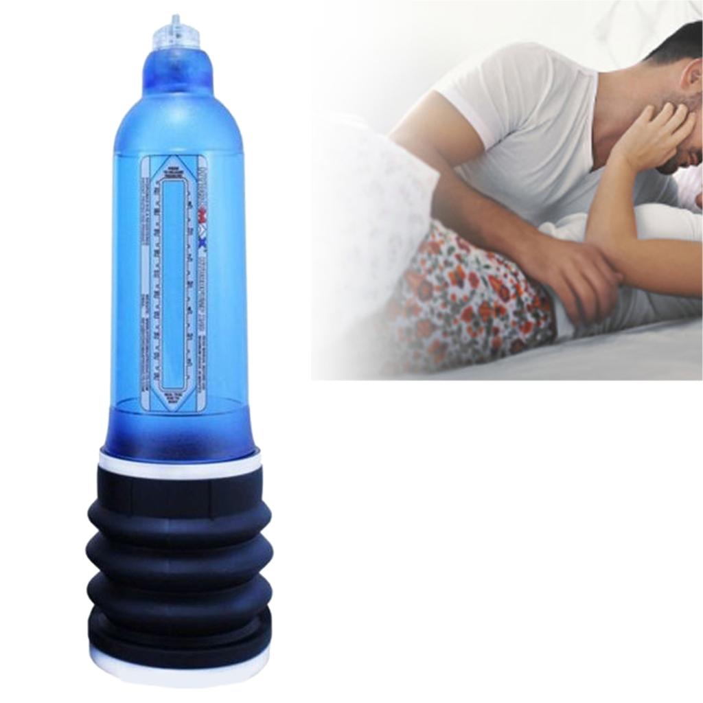 Men Penis Pump Professional Home Penis Water Vacuum Pump Trainer Device for Erection X40 Blue 3.7 X