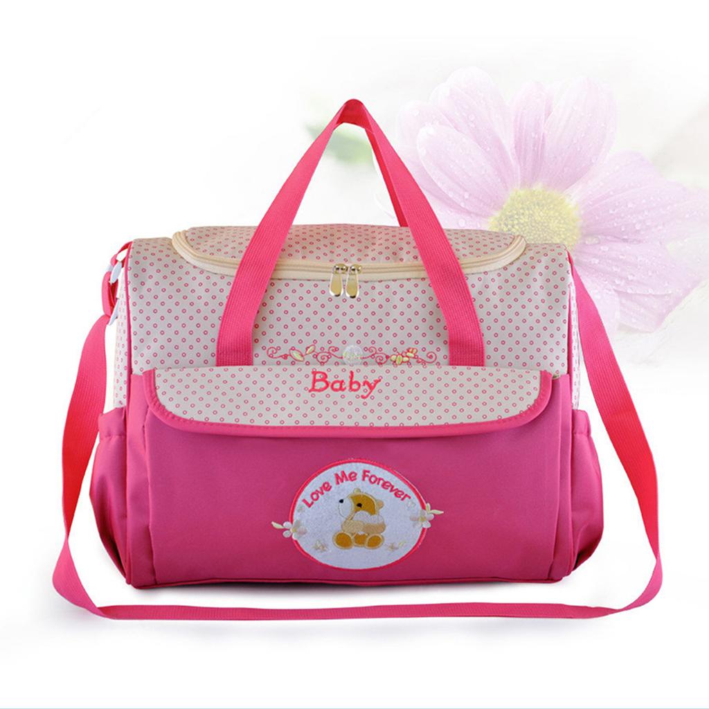 Mode Geborduurde Mama Tas Multifunctionele Grote Capaciteit Luiertas High-End Eén Schouder Handheld Diagonaal Baby Tas