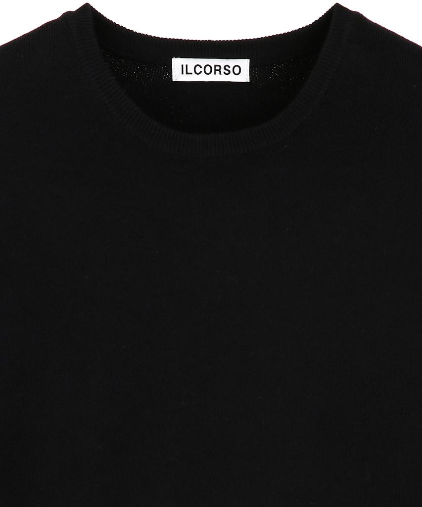 IL CORSO Minimal Round Knit Black Iesw5F501Bk