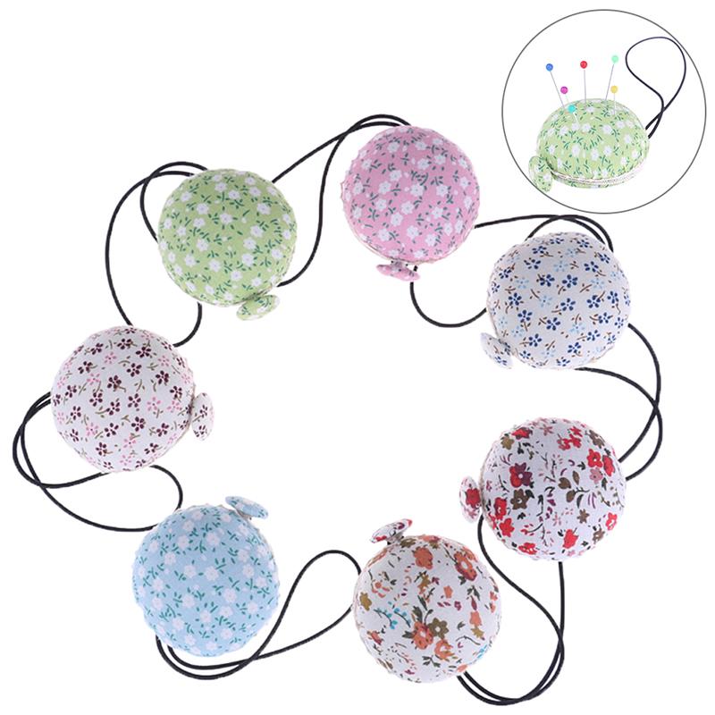 1Pc Ball Shaped DIY Craft Needle Pin Cushion Holder Sewing Kit Pincushions Wrist Strap Pin Cushion Home Sewing Supplies New