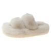 New Winter Open Toe Slipper Fashion Fur Thick Sole Flats Heel Ladies Casual Slip On Bedroom Shoes Soft Outdoor Slides Shoes