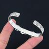 Natural Rhodochrosite Gemstone 925 Sterling Silver Bangle Adjustable For Women