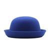 Outdoors Adult Children Flat-top Fedora Pure Color  Imitation Wool Jazz Hat Wide Brim L .adies ElegantRound Hat Bowler Hat