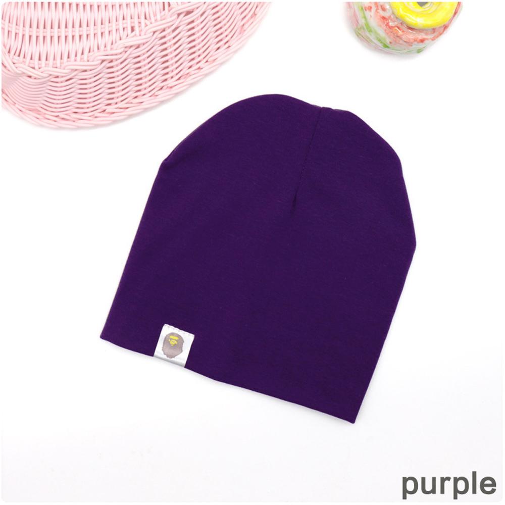 Nowa czapka bawełniana hip-hopowa dla niemowląt na wiosnę i jesień, czapka dla malucha dla chłopców i dziewczynek, zimowa ciepła czapka dziecięca w jednolitym kolorze