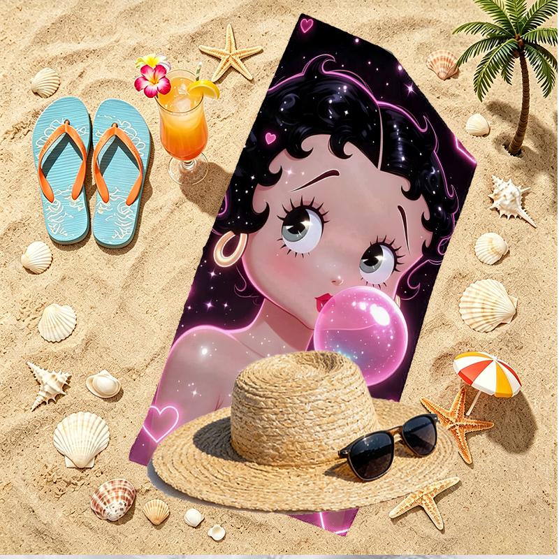 Sexy Doll Print Beach Towel, Versatile Lightweight Absorbent Beach Towel for Pool Surf Yoga Bathroom, Perfect Birthday Holiday Gift
