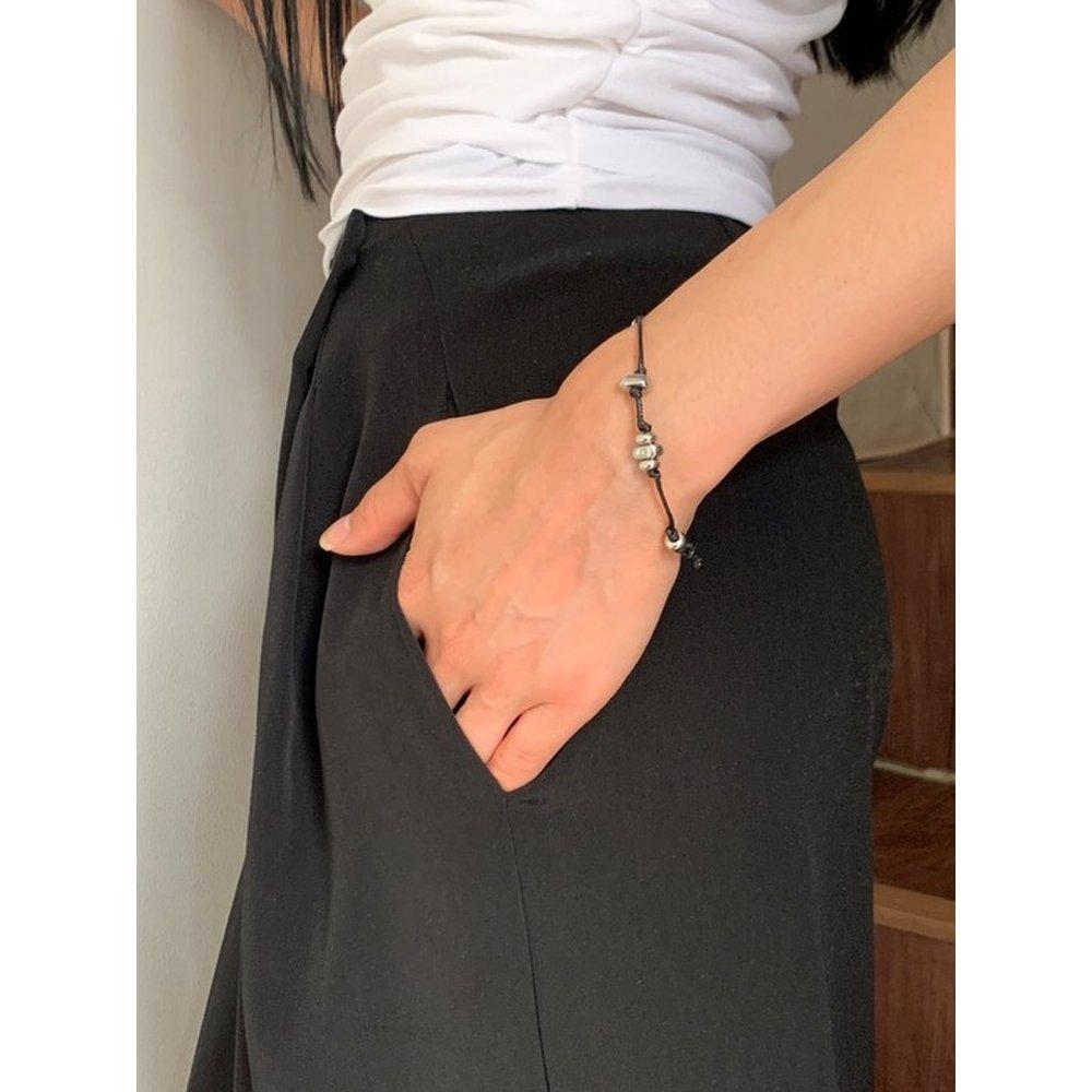 

[Uni] Chic Pebble Strap Bracelet (L252Mbc010) BLACK